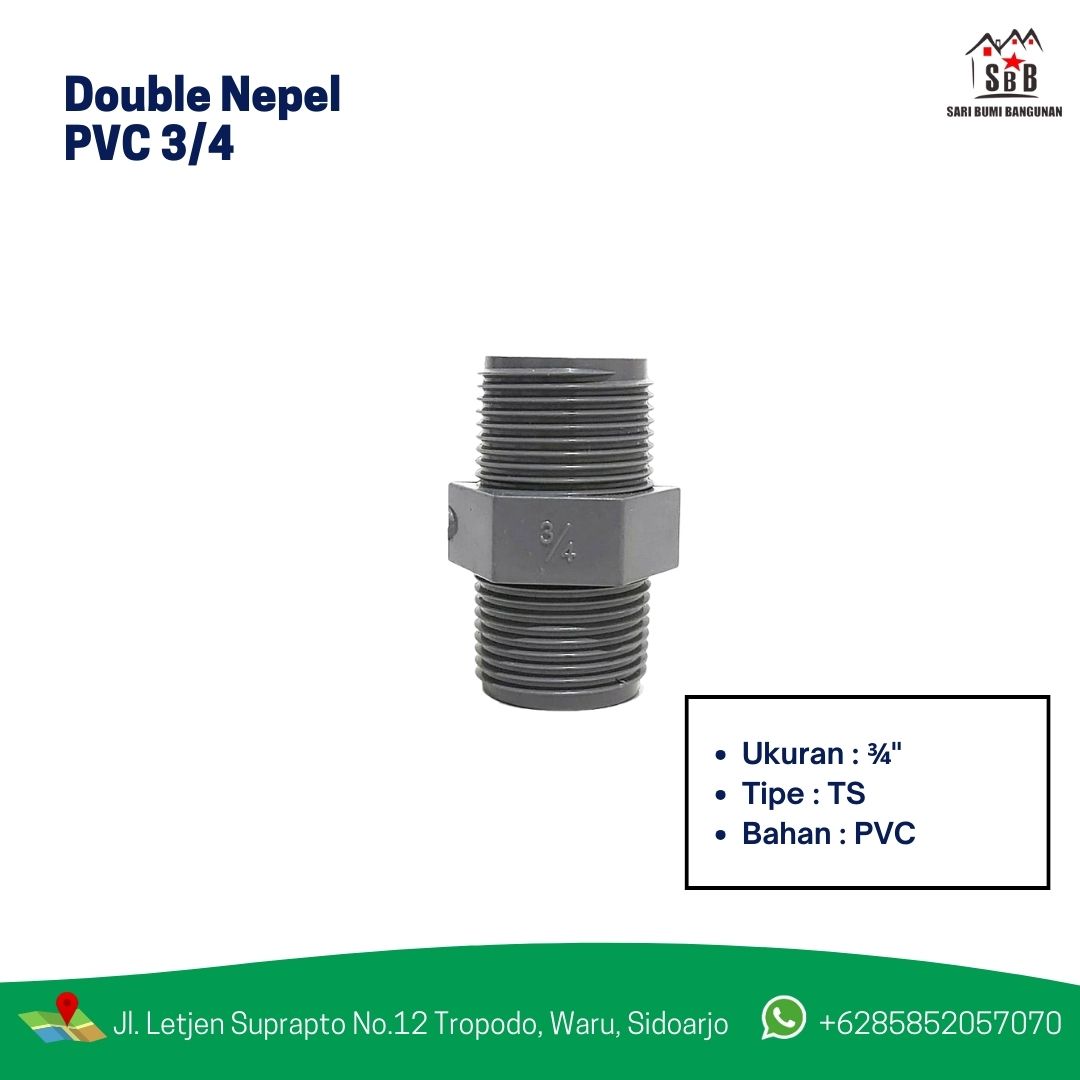 Dobel Nepel Pvc 3/4